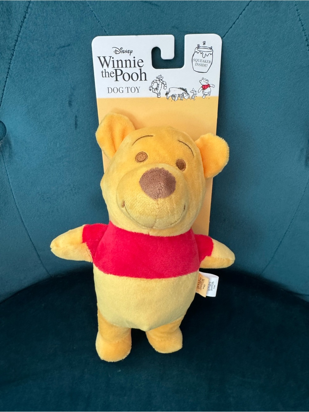 Disney Winnie the Pooh Plush Dog Toy 10” Squeaker NWT